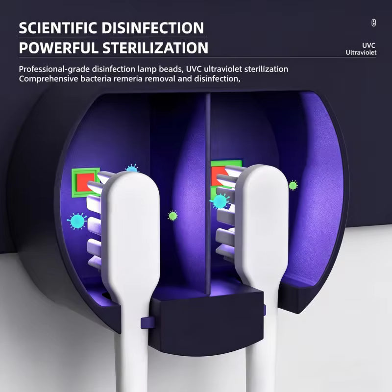 Mini Portable Rechargeable Travel Toothbrush Sterilizer Induction Switch with Charge Display UV Toothbrush Sterilizer Case