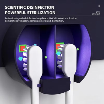 Mini Portable Rechargeable Travel Toothbrush Sterilizer Induction Switch with Charge Display UV Toothbrush Sterilizer Case